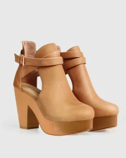 Discount Belle & Bloom Fearless Clog Ankle Boot - Tan