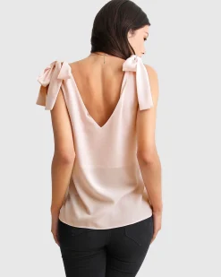 Sale Belle & Bloom Feel For You V-Neck Top - Blush NeckTop-Blush