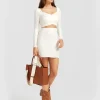 Clearance Belle & Bloom Forget Me Not Knit Crop - Cream