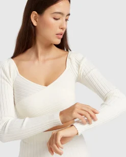 Clearance Belle & Bloom Forget Me Not Knit Crop - Cream