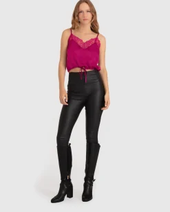 Online Belle & Bloom Friday Nights Lace Cami - Fuchsia