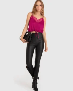 Online Belle & Bloom Friday Nights Lace Cami - Fuchsia