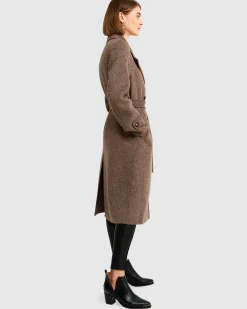 New Belle & Bloom Front Runner Belted Coat - Walnut