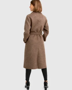 New Belle & Bloom Front Runner Belted Coat - Walnut