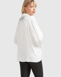 Fashion Belle & Bloom Gemini Waterfall Shirt - White