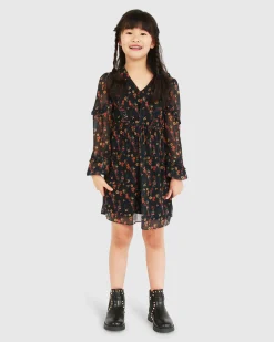 Sale Belle & Bloom Girls Like You Floral Dress - Navy