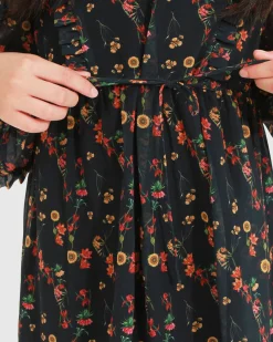 Sale Belle & Bloom Girls Like You Floral Dress - Navy