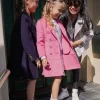 Online Belle & Bloom Good Manners Wool Blend Fitted Coat - Pink