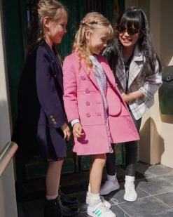Online Belle & Bloom Good Manners Wool Blend Fitted Coat - Pink
