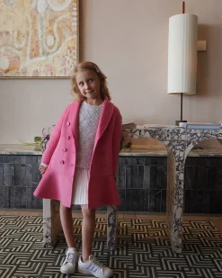 Online Belle & Bloom Good Manners Wool Blend Fitted Coat - Pink