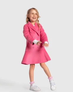 Online Belle & Bloom Good Manners Wool Blend Fitted Coat - Pink