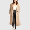 Online Belle & Bloom Guestlist Oversized Double Breasted C - Oat