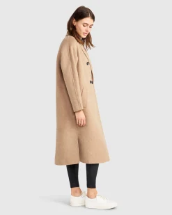 Online Belle & Bloom Guestlist Oversized Double Breasted C - Oat