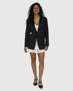 Hot Belle & Bloom Head To Head Tuxedo Jacket - Black