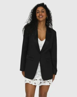 Hot Belle & Bloom Head To Head Tuxedo Jacket - Black