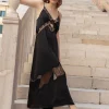Clearance Belle & Bloom Heavenly Bodies Lace Slip Dress - Black