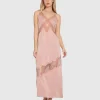 New Belle & Bloom Heavenly Bodies Lace Slip Dress - Rose
