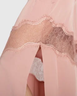 New Belle & Bloom Heavenly Bodies Lace Slip Dress - Rose