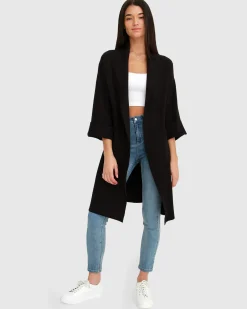 Online Belle & Bloom Hold The Line Coatigan - Black