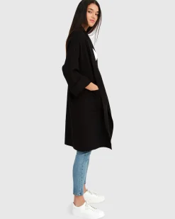 Online Belle & Bloom Hold The Line Coatigan - Black