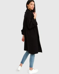 Online Belle & Bloom Hold The Line Coatigan - Black