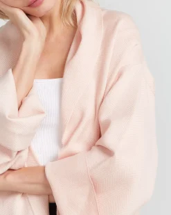 Online Belle & Bloom Hold The Line Coatigan - Pale Pink PalePink