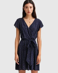 Outlet Belle & Bloom I'm The Star Wrap Dress - Navy