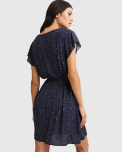 Outlet Belle & Bloom I'm The Star Wrap Dress - Navy
