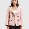 Online Belle & Bloom I'm Yours Wool Blend Peacoat - Blush