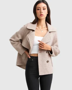 Sale Belle & Bloom I'm Yours Wool Blend Peacoat - Beige