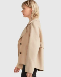 Best Belle & Bloom I'm Yours Wool Blend Peacoat - Pale Oat PaleOat