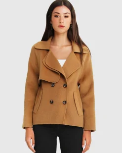 Online Belle & Bloom I'm Yours Wool Blend Peacoat - Camel