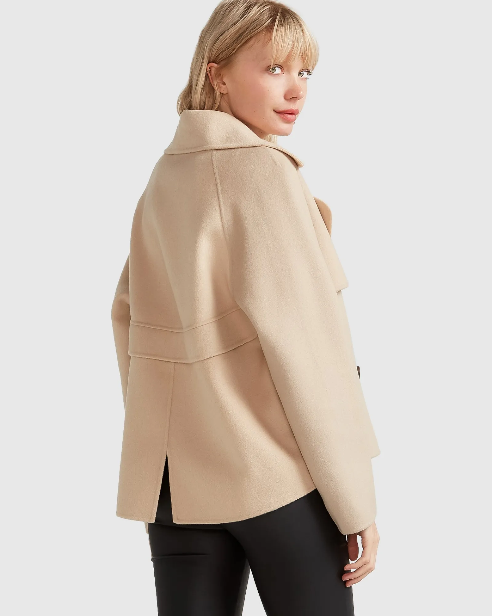 Best Belle & Bloom I'm Yours Wool Blend Peacoat - Pale Oat PaleOat