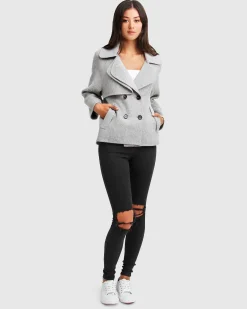 Outlet Belle & Bloom I'm Yours Wool Blend Peacoat - Grey