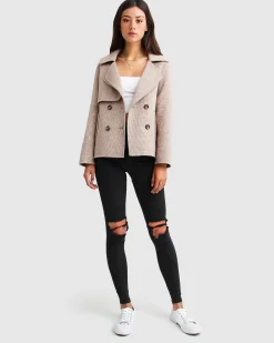 Sale Belle & Bloom I'm Yours Wool Blend Peacoat - Beige