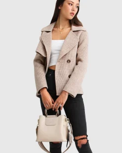 Sale Belle & Bloom I'm Yours Wool Blend Peacoat - Beige