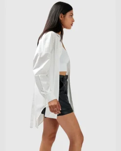 Hot Belle & Bloom Into You Oversized Shirt - White