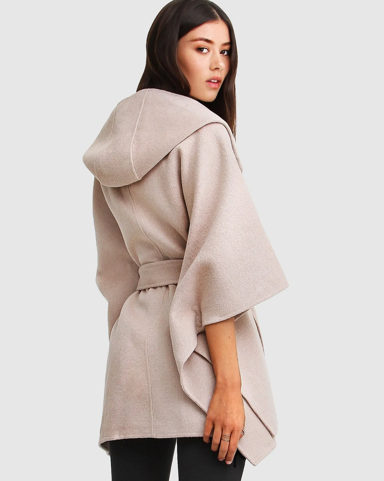 New Belle & Bloom Jackson Landing Wool Blend Cape Coat - Sand