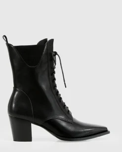 Discount Belle & Bloom Jumping Ship Laced Boot - Black