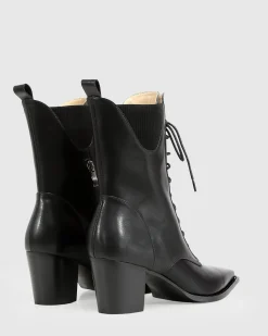 Discount Belle & Bloom Jumping Ship Laced Boot - Black