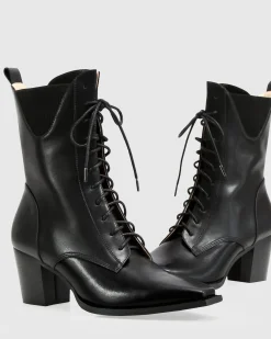 Discount Belle & Bloom Jumping Ship Laced Boot - Black