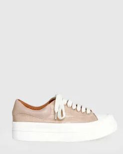 New Belle & Bloom Just A Dream Croc Leather Sneaker - Blush