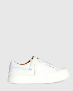 New Belle & Bloom Just A Dream Croc Leather Sneaker - White