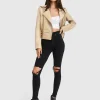 Hot Belle & Bloom Just Friends Leather Jacket - Sand