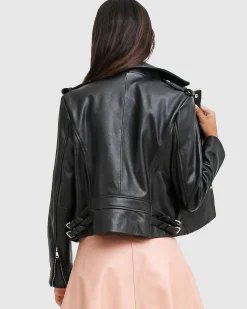 Discount Belle & Bloom Just Friends Leather Jacket - Black