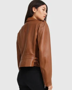 Hot Belle & Bloom Just Friends Leather Jacket - Brown