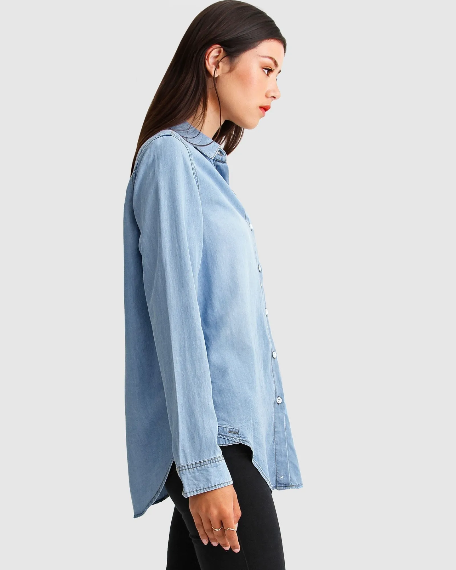 New Belle & Bloom Keep Me Wild Denim Top - Indigo
