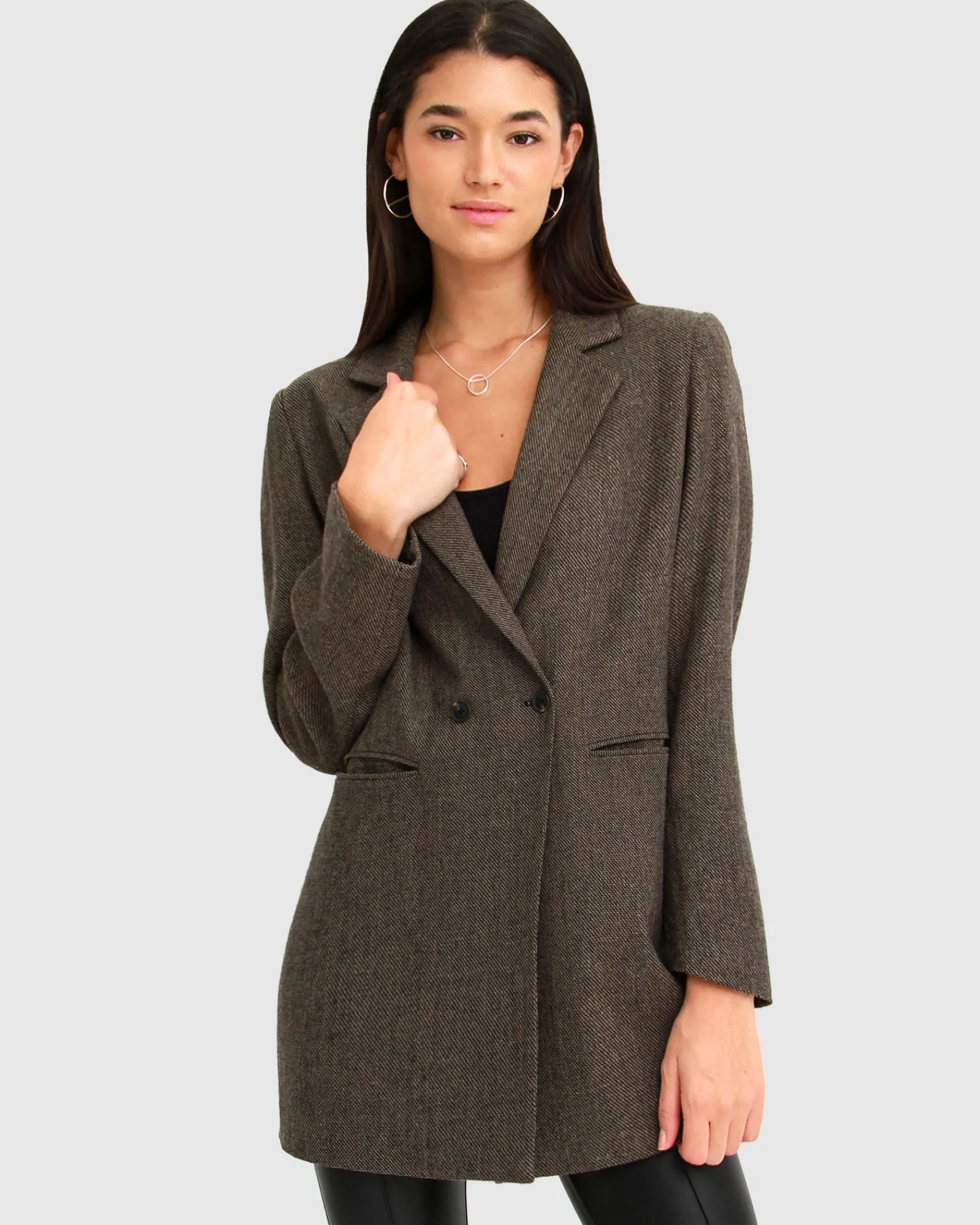 New Belle & Bloom Kensington Oversized Coat - Brown