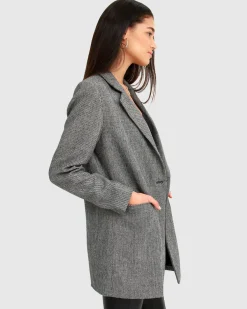 Clearance Belle & Bloom Kensington Oversized Coat - Grey