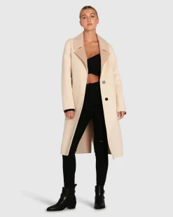 Online Belle & Bloom Lexington Two-Tone Wool Blend Coat - Beige ToneWoolBlendCoat-Beige